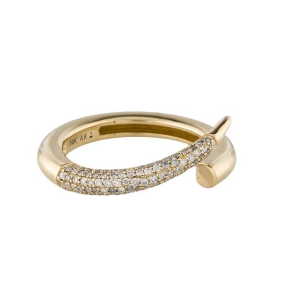 Adina Reyter 14K Diamond Thorn Wrap Ring Yellow Gold - Picture 1 of 6